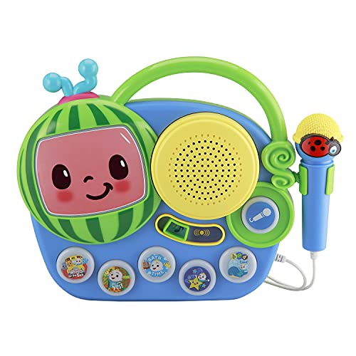 Cocomelon Singalong Boombox with Microphone, Built-in Music and Flashing Lights